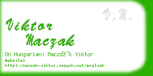 viktor maczak business card